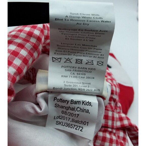 Pottery Barn Kids Anthony Stocking Santa & Rudolph Holiday Christmas Quilted Red - Picture 10 of 11